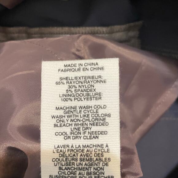 Anthropologie Avec Les Filles Stretch Pants Metallic Women's Sz 29 Taupe Brown - Picture 10 of 11